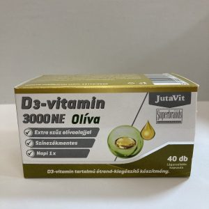 JutaVit Olíva D3-vitamin 3000NE lágyzselatin kapszula – 40db