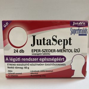Jutavit JutaSept eper-szeder-mentol ízű szopogató tabletta – 24db