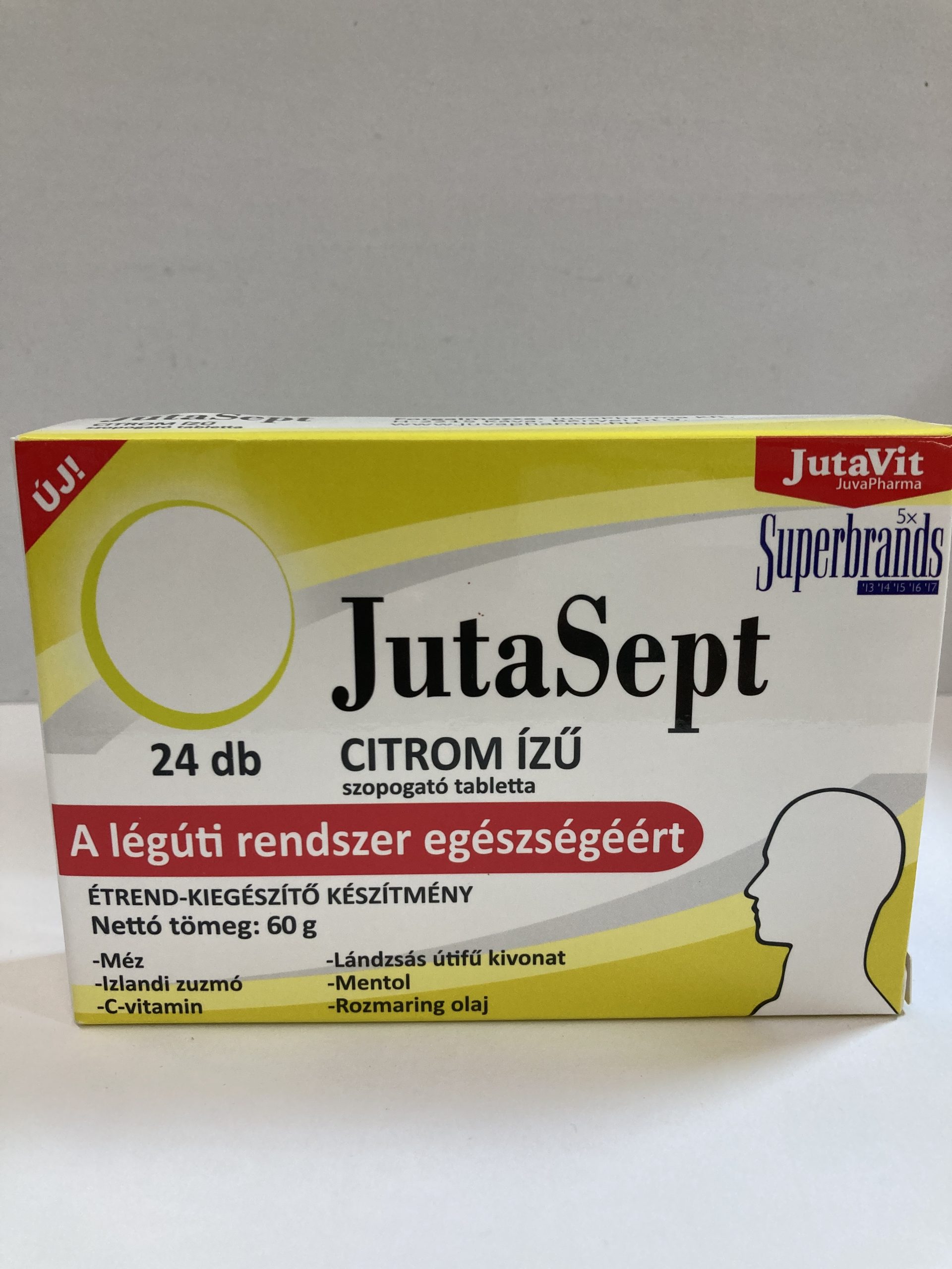 JutaVit JutaSept citrom ízű szopogató tabletta – 24db