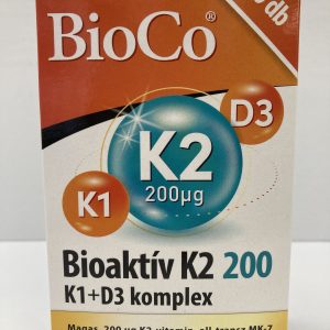BioCo Bioaktív K2 200µg K1+D3 komplex tabletta – 60db