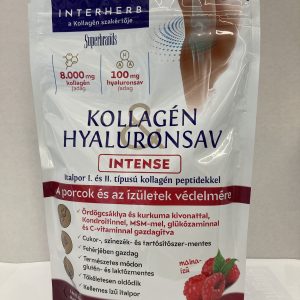 Interherb Kollagén & Hialuronsav Intense porcépítő málna ízű italpor – 300g