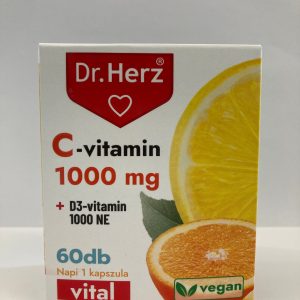 Dr. Herz C-vitamin 1000 mg + D3-vitamin 1000 NE kapszula 60 db